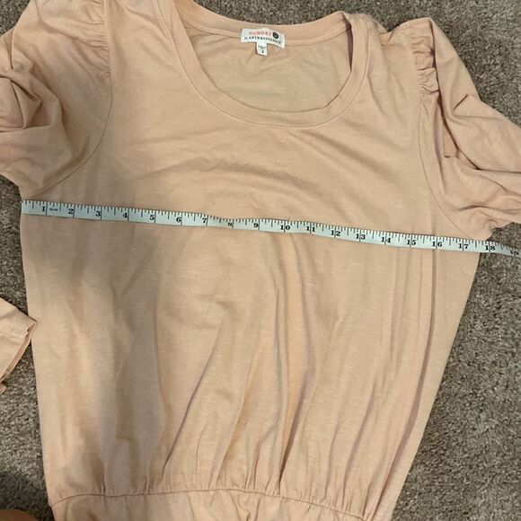 Sundry by Anthropologie Pale Pink Long Sleeve Ruched Dress - Picture 8 of 12